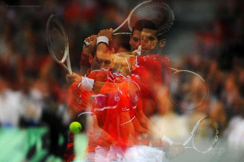 Novak Djokovic has many hands